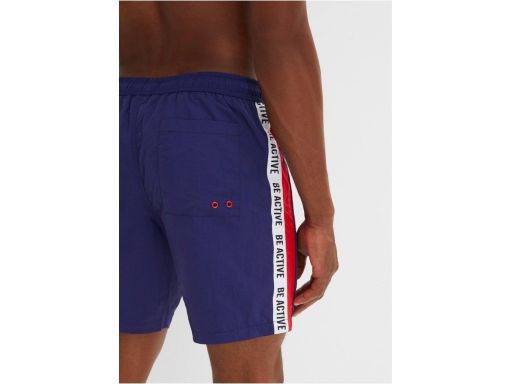 B.P.C męskie szorty kąpielowe granatowe z lampasami 60/62.