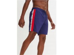 B.P.C męskie szorty kąpielowe granatowe z lampasami 60/62.