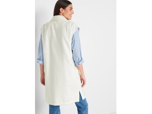 B.P.C długa biała kamizelka przejściowa ^38