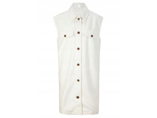 B.P.C długa biała kamizelka przejściowa ^38