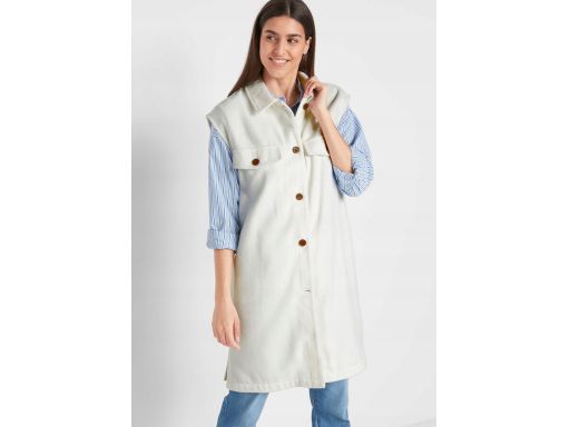 B.P.C długa biała kamizelka przejściowa ^38