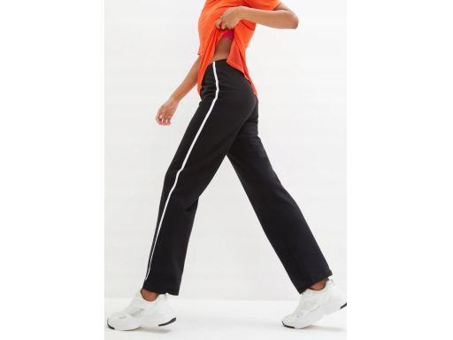 B.P.C spodnie 7/8 dresowe czarne z lampasami r.56/58