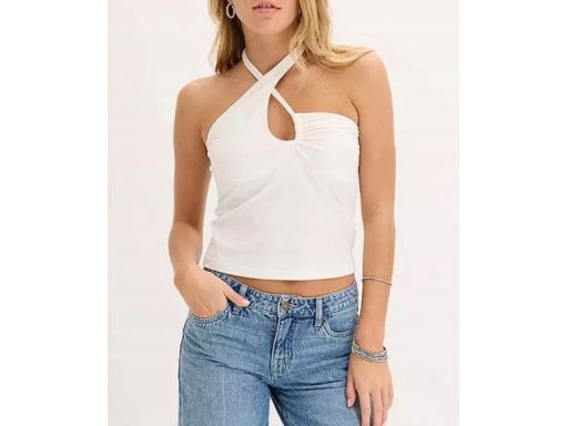 B.P.C top ecru z odkrytymi plecami ^36/38