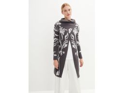 B.P.C asymetryczny kardigan szary we wzory r.44/46