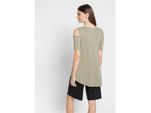 B.P.C t-shirt odkryte ramiona z nadrukiem ^40/42