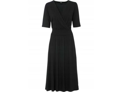 B.P.C sukienka midi czarna dżersejowa 32/34.