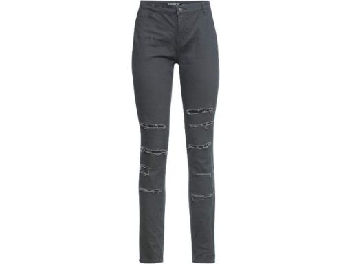 Szare spodnie z dziurami r.38