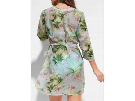 B.P.C tunika plażowa we wzory zapięcie na guziki i wiązanie w pasie ^4