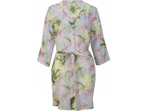 B.P.C tunika plażowa we wzory zapięcie na guziki i wiązanie w pasie ^4