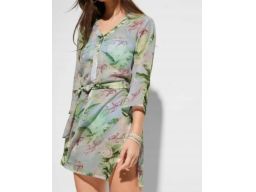 B.P.C tunika plażowa we wzory zapięcie na guziki i wiązanie w pasie ^4