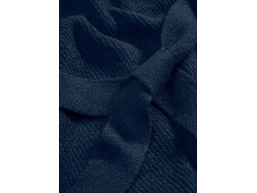 B.P.C sukienka dzianinowa granatowa z balonowymi rękawami ^36/38