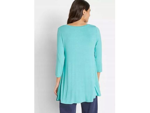 B.P.C bluzka zielona dłuższa z wiskozy 40/42.