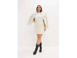 B.P.C spódnica mini beżowa boucle r.44