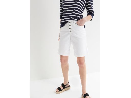 B.P.C jeansowe bermudy damskie białe stretch ^50