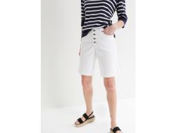 B.P.C jeansowe bermudy damskie białe stretch ^50