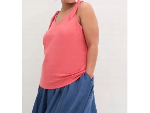 B.P.C top koralowy z wiązanymi ramiączkami 44/46.