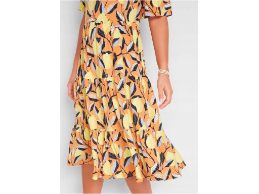 B.P.C sukienka midi z nadrukiem 40/42.