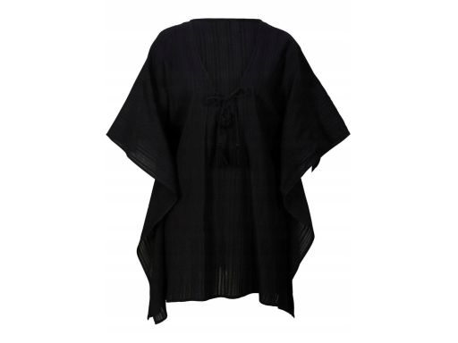 B.P.C plażowa tunika czarna bawełniana ze sznurowaniem ^48/50
