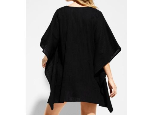 B.P.C plażowa tunika czarna bawełniana ze sznurowaniem ^48/50