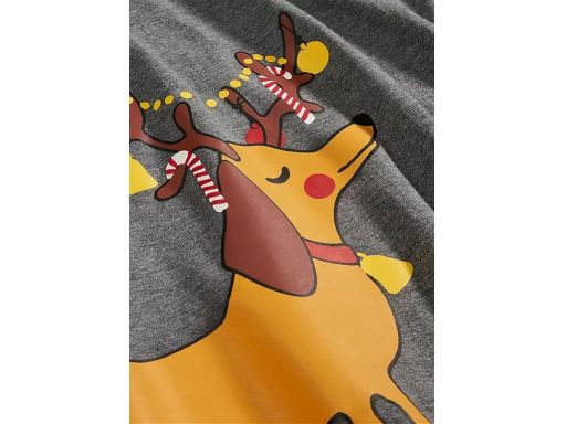 B.P.C bluzka szara z nadrukiem świątecznym ^44/46