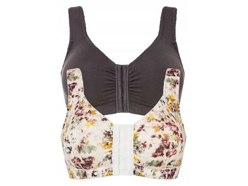 B.P.C 2-pak biustonoszy bawełna zapięcie przód 80C