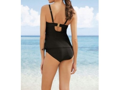 B.P.C tankini czarne w kolorowe wzory r.46(90E)