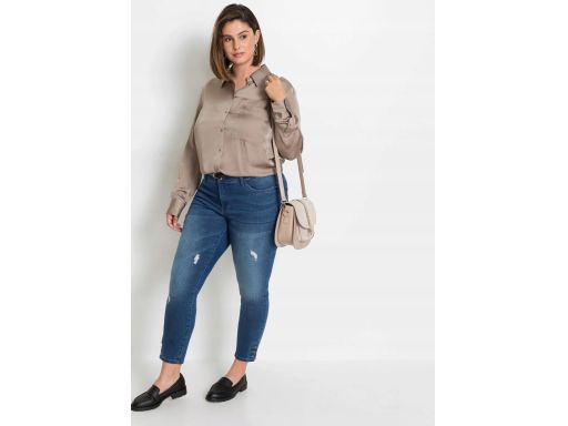 B.P.C długa satynowa koszula brunatna ^38