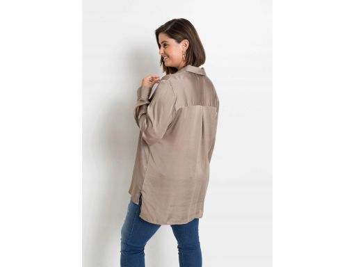 B.P.C długa satynowa koszula brunatna ^38