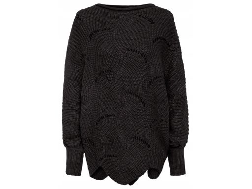 B.P.C sweter czarny, krótki oversize ^32/34