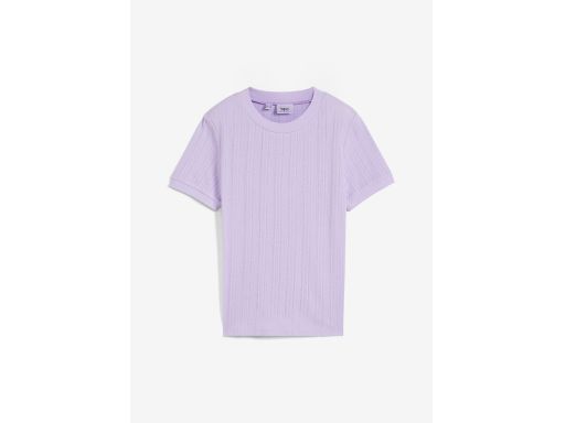 B.P.C t-shirt dzianinowy ażurowy liliowy fiolet ^44/46