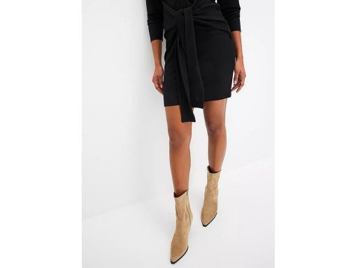 B.P.C sukienka czarna krótka z dekoracyjnym wiązaniem ^40/42