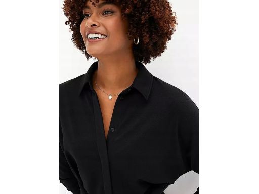 B.P.C sukienka czarna krótka z dekoracyjnym wiązaniem ^40/42