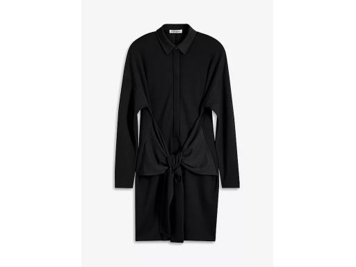 B.P.C sukienka czarna krótka z dekoracyjnym wiązaniem ^40/42