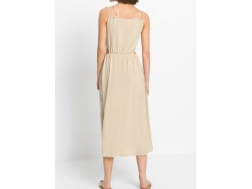B.P.C sukienka beżowa z wycięciami ^44/46