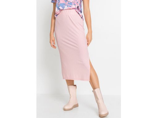 B.P.C spódnica prosta prążek różowa 32/34.
