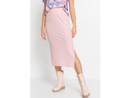 B.P.C spódnica prosta prążek różowa 32/34.