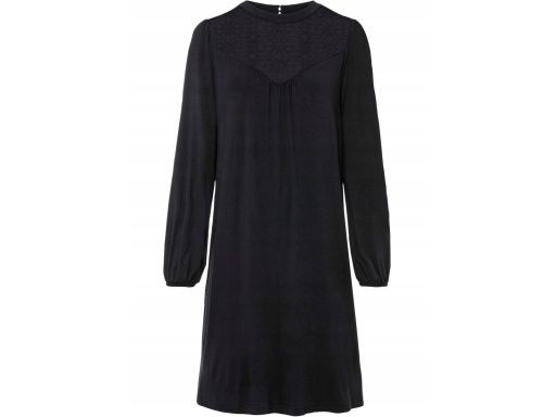 B.P.C czarna sukienka prosta z koronką ^36/38