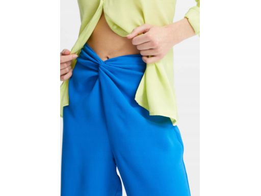 B.P.C szafirowe spodnie modern z wywinięciem w pasie 38.