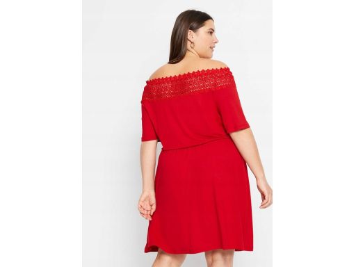 B.P.C sukienka carmen koronka czerwona ^44/46