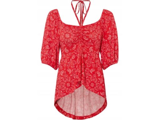 B.P.C bluzka czerwona w białe wzory ^40/42