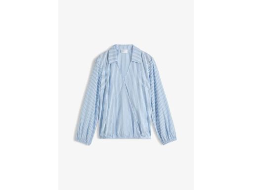 B.P.C bluzka koszulowa kopertowa w niebieskie paski 42.