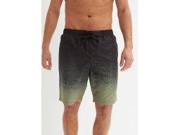 B.P.C męskie szorty kąpielowe czarno-zielone z nadrukiem 64/66.