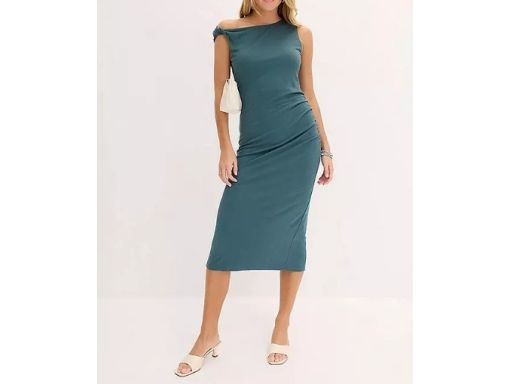 B.P.C midi sukienka z modalu ciemnozielona r.40/42