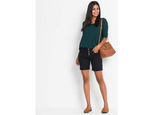 B.P.C czarne bermudy damskie r.42