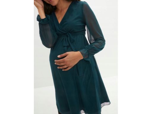 B.P.C sukienka ciążowa z siateczki butelkowa zieleń 36/38.