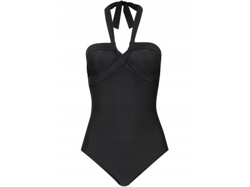 B.P.C czarny kostium kąpielowy z wiązaniem na szyi r.42