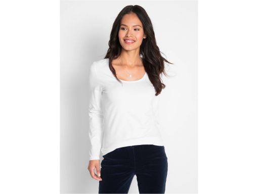 B.P.C biała bluzka z długim rękawem BASIC r.52/54