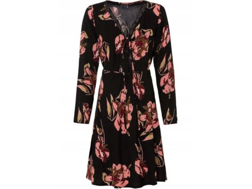 B.P.C sukienka z nadrukiem i koronką sexy r.38