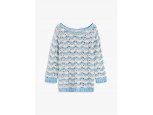 B.P.C ażurowy sweter ze złotą nitką r.40/42