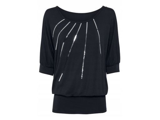 B.P.C bluzka z cekinami ciemna zieleń r.36/38